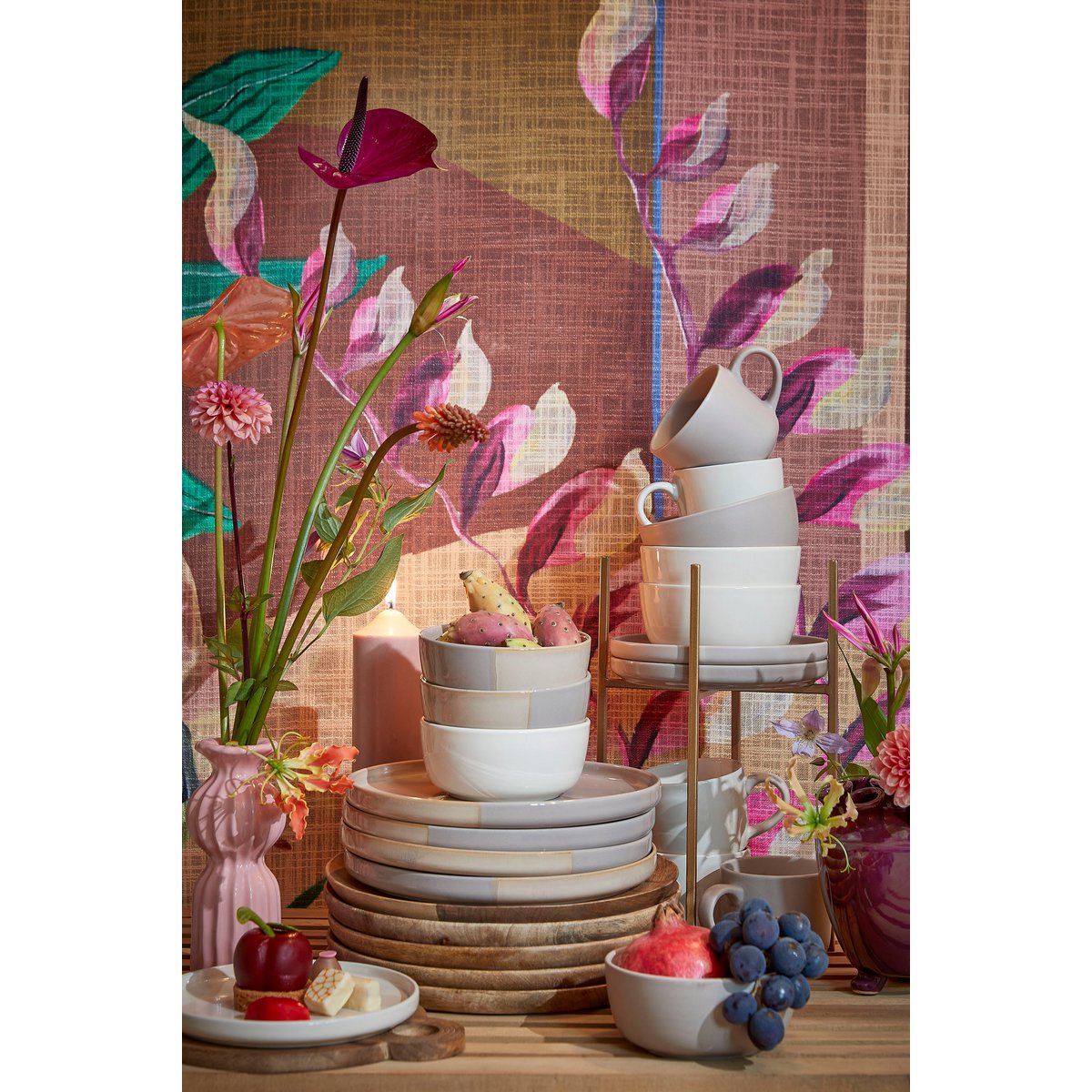 Ozzu Descries Set 4 Persons - Stone Good - Taupe