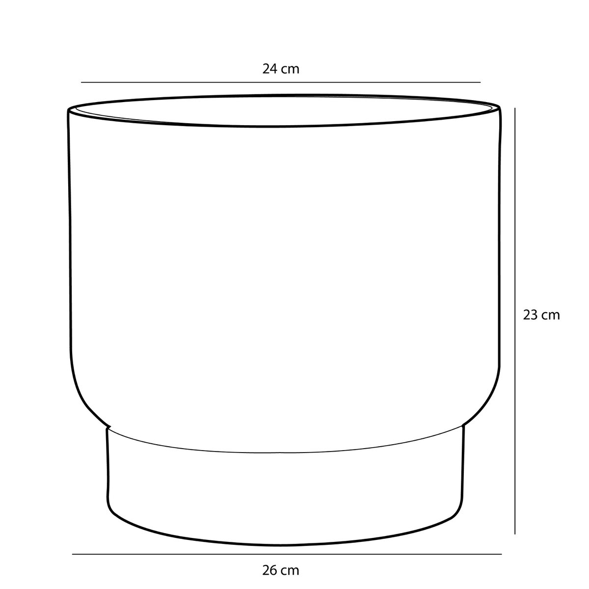 Pot de fleurs Thiago / H23 x Ø26 cm - Terre cuite - Vert foncé