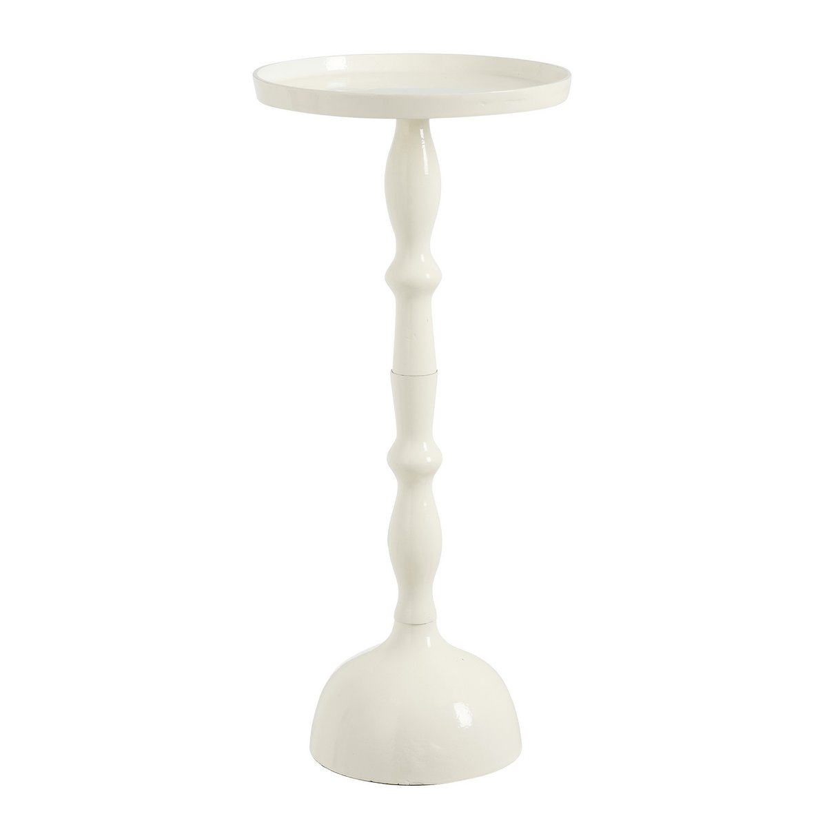 Table d'appoint Duco - H54 X Ø25 cm - Aluminium recyclé - Off-blanc
