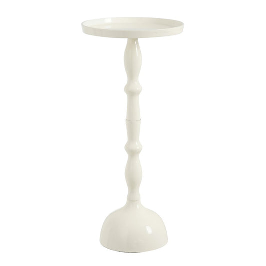 Table d'appoint Duco - H54 X Ø25 cm - Aluminium recyclé - Off-blanc