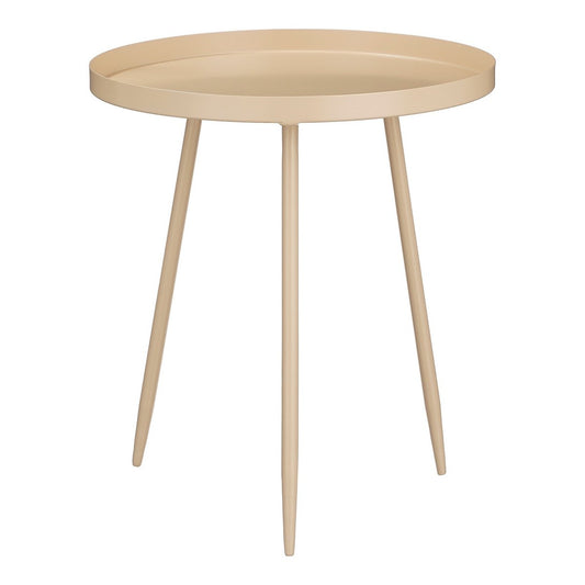 Table d'appoint Flores / H44 x Ø40 cm - Métal - Beige