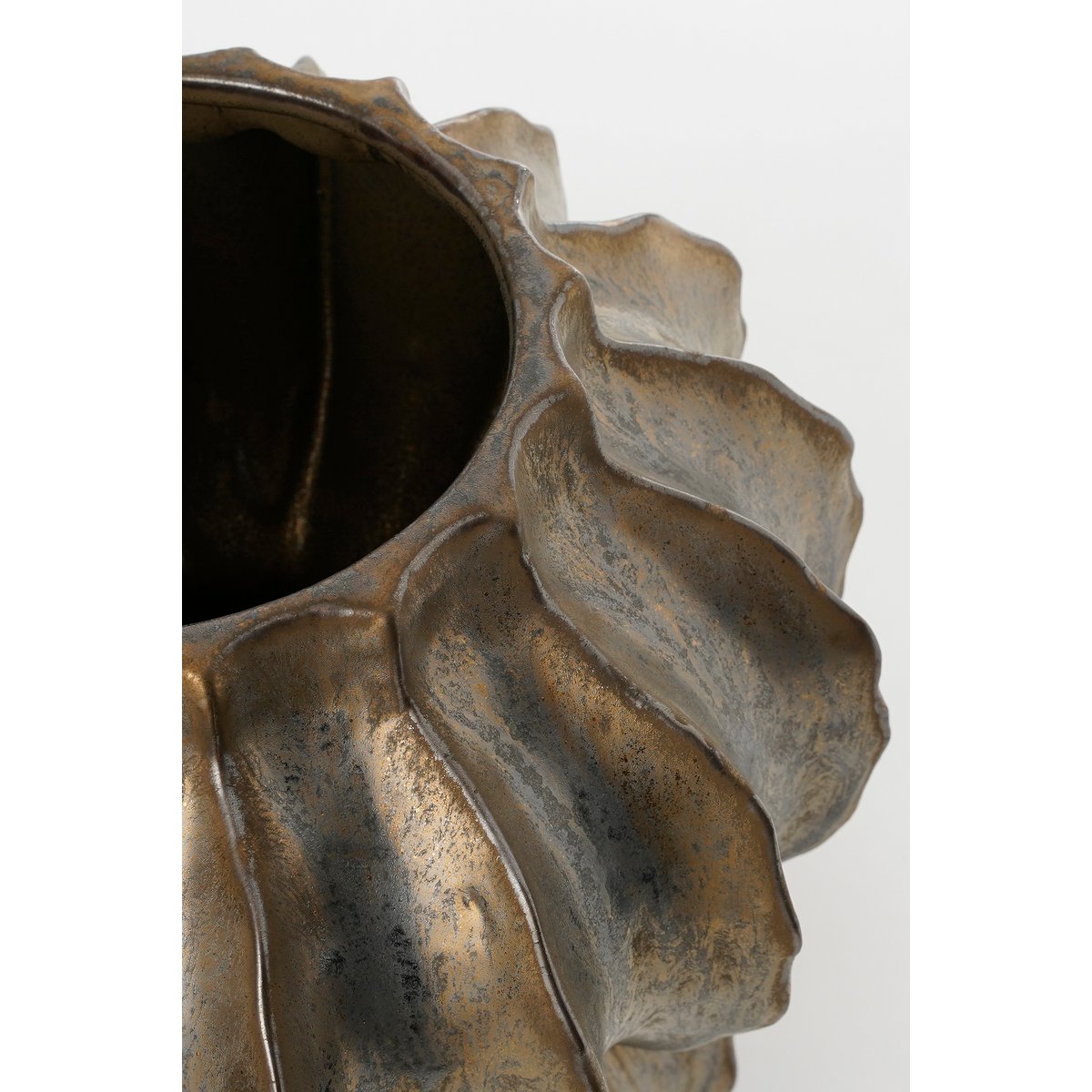 Vase Altea - H35 x Ø33 cm - Céramique - Bronze