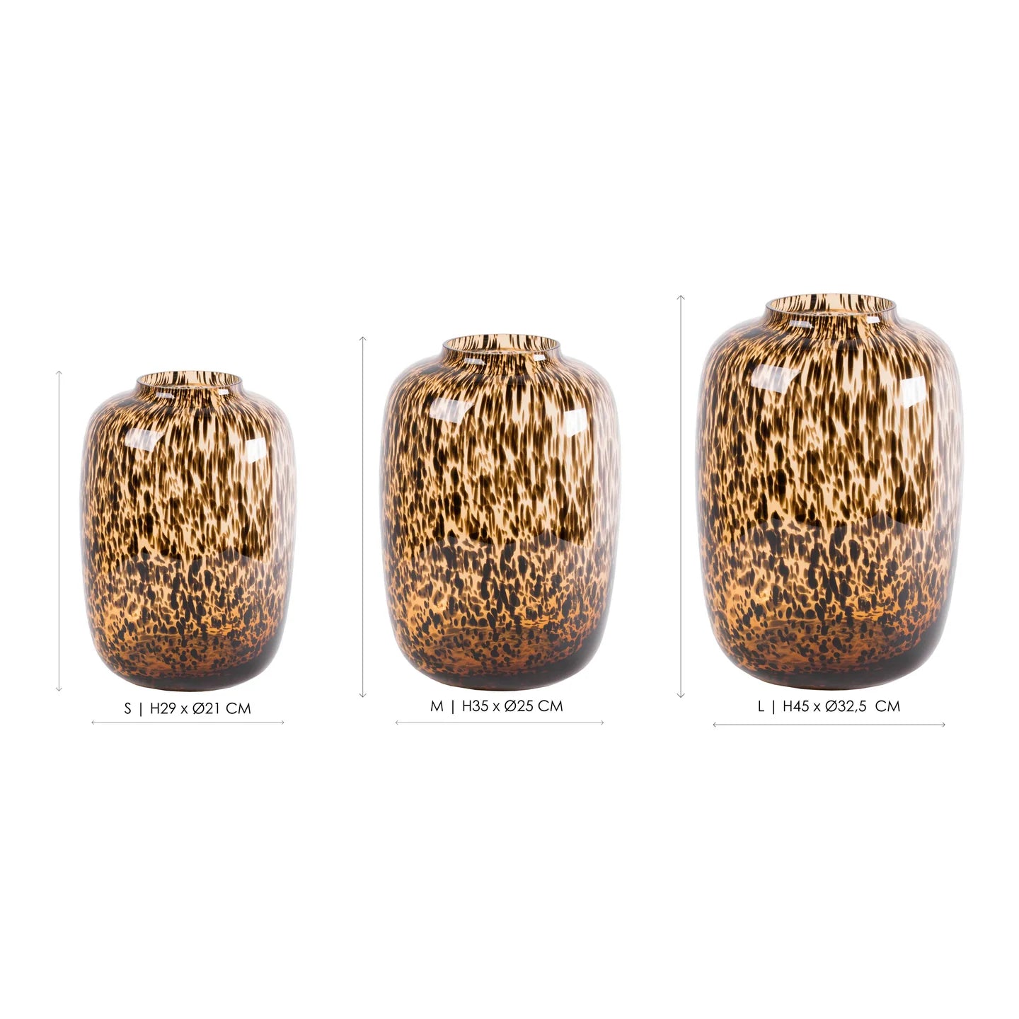 Vase Guépard Marron Small