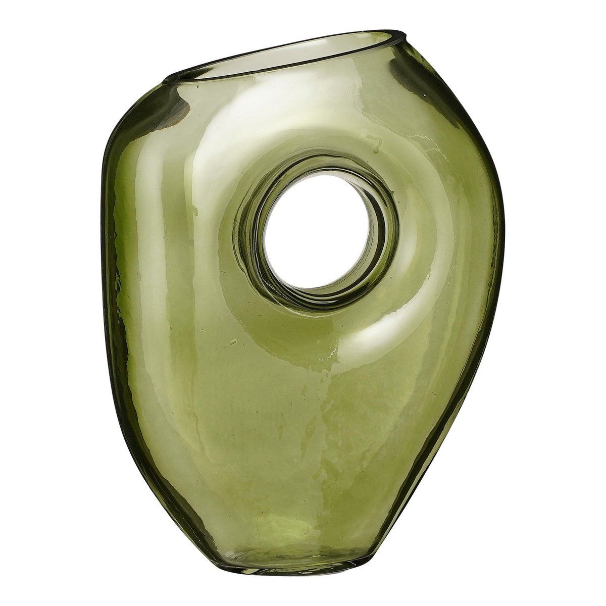 Vase Jay - L18 x L8 x H23 cm - Verre - Vert clair