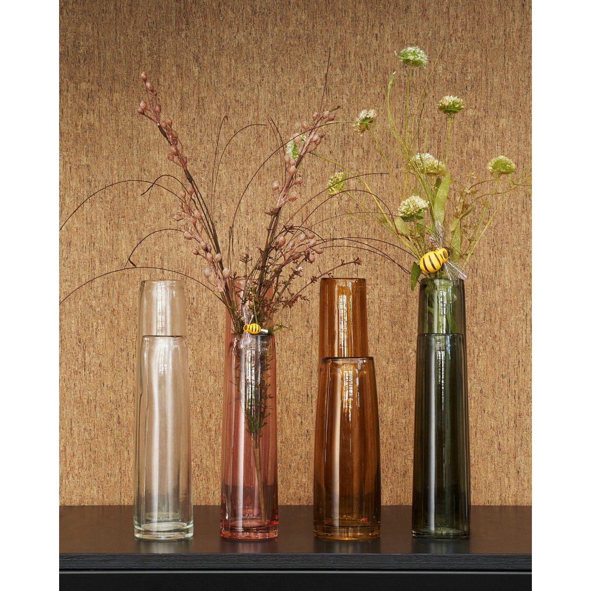 Xandra Vase - H38 X Ø10 cm - Verre - Brown