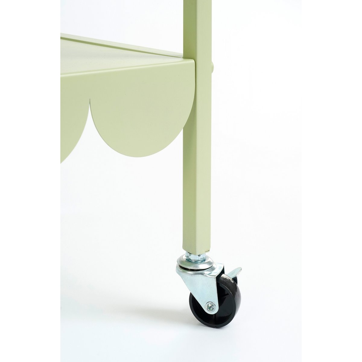 Table de la plante Steffano sur roues - L79 x B28 x H67 cm - Métal - vert clair