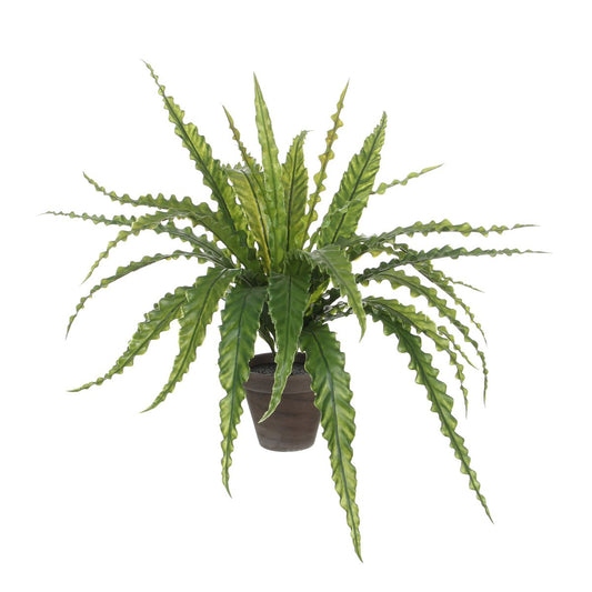 Plante Artificielle Asplenium en Pot de Fleur Stan - H54 x Ø66 cm - Vert