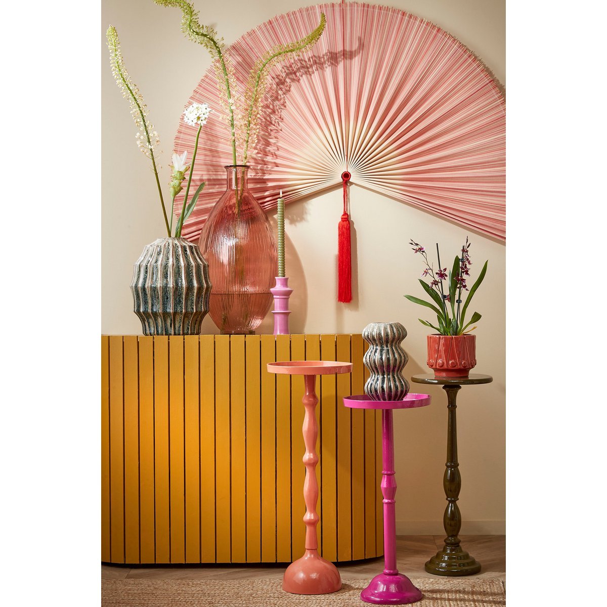 Table d'appoint Duco - H58 X Ø25 cm - Aluminium recyclé - rose