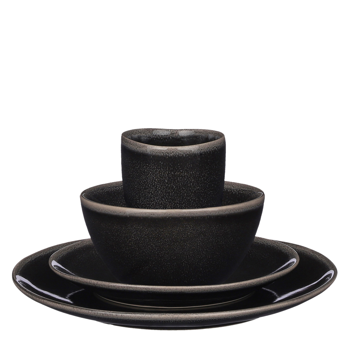 Ensemble de service Tabo 4 personnes - Noir