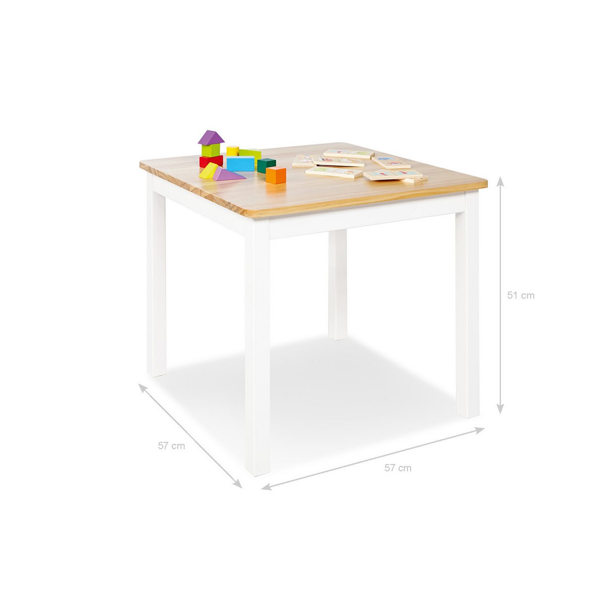 Table enfant 'Fenna', blanc/naturel
