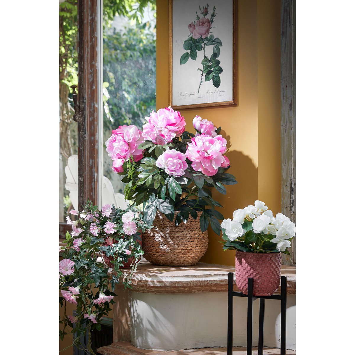 Pot de fleurs Daan / H18 x Ø19 cm - Rose clair