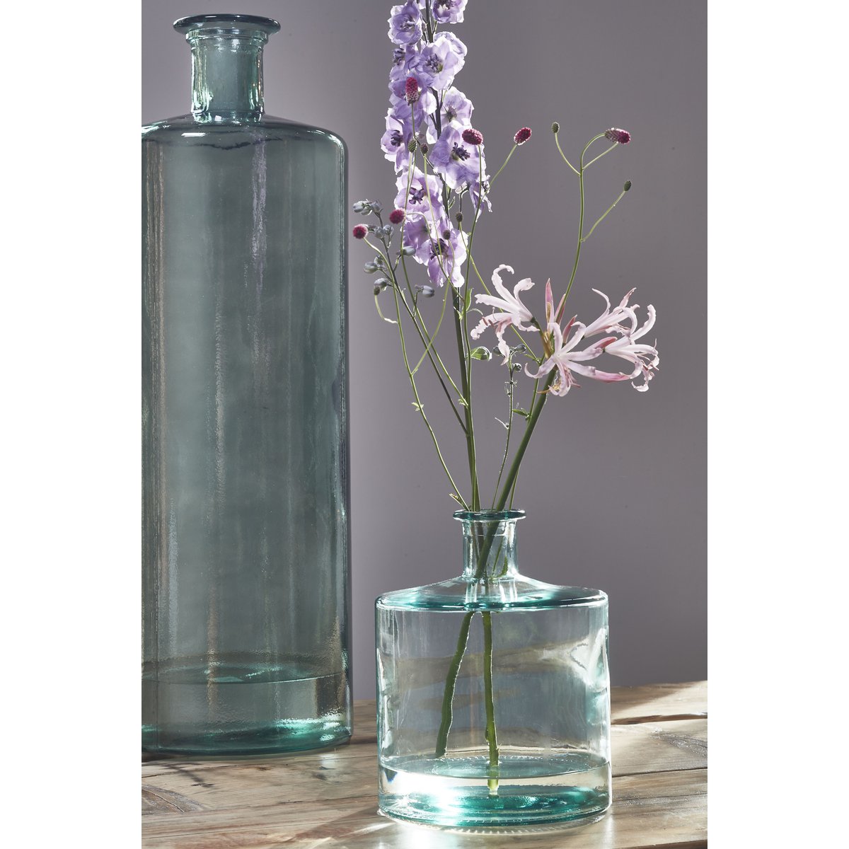 Vase Bouteille Guan - H75 x Ø25 cm - Verre recyclé - Vert