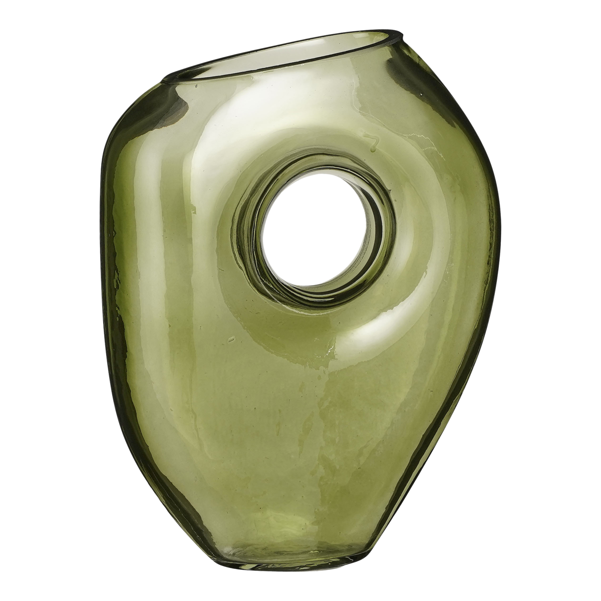 Vase Jay - L18 x L8 x H23 cm - Verre - Vert clair