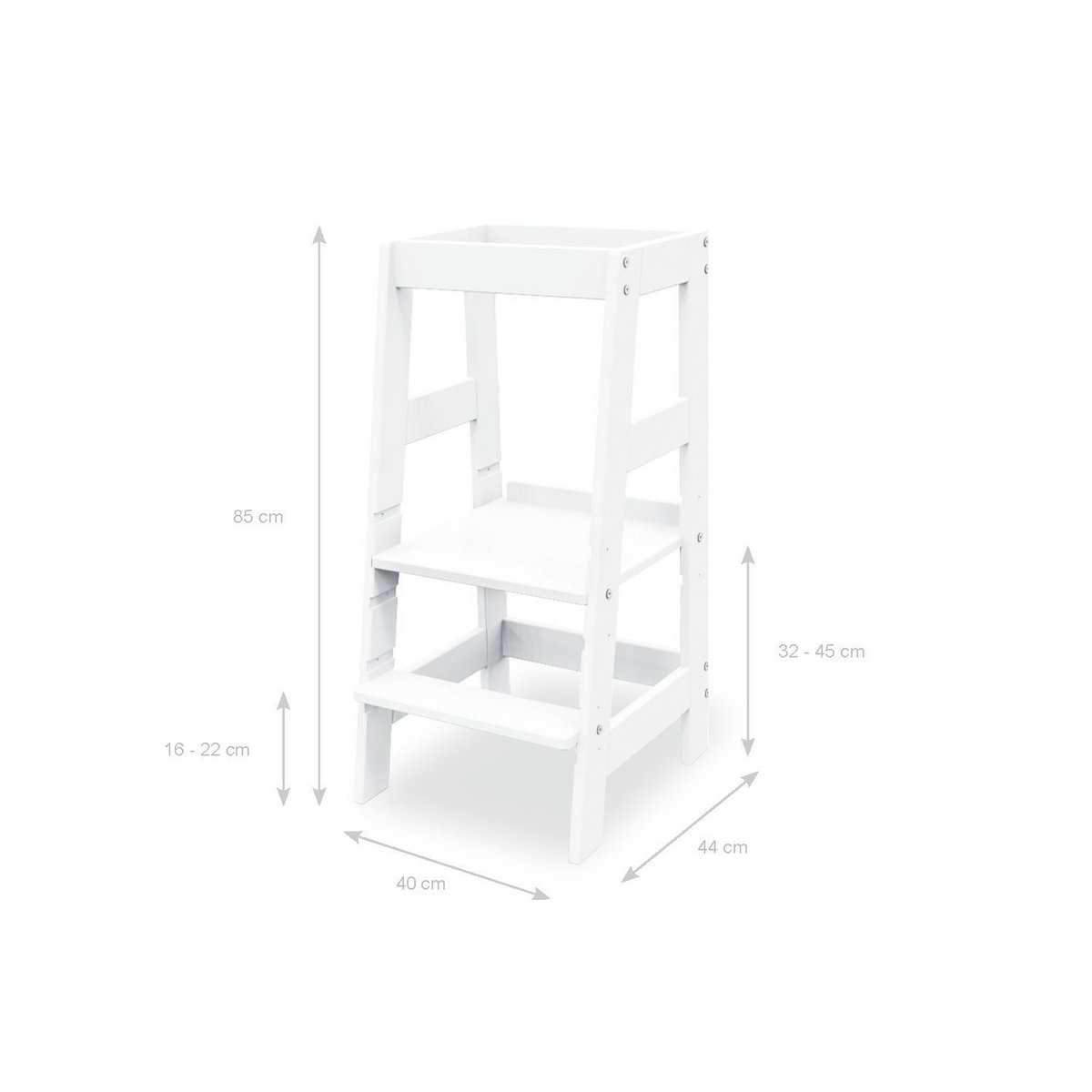 Tour d'apprentissage 'Fino', laqué blanc