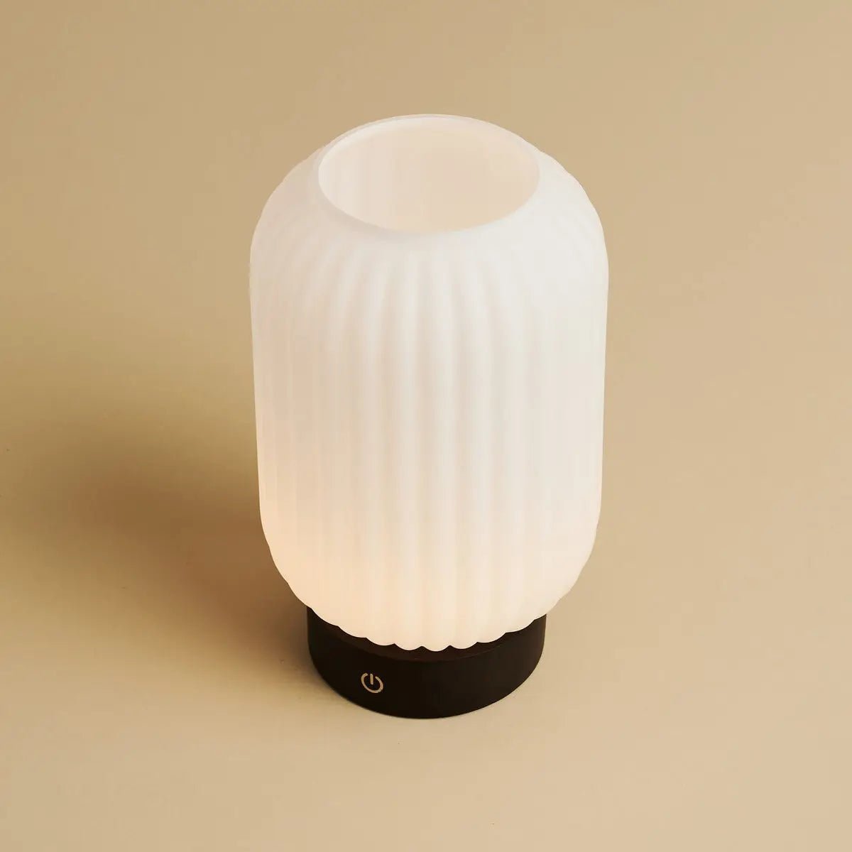 LILLY BRORN DARK BRORN UNIQUE UNIQUE LAMPE - LAMPE DE VERRE GRATITE, BASE DE BOIS, DIMMABLE, 3 MODES LUMIÈRES