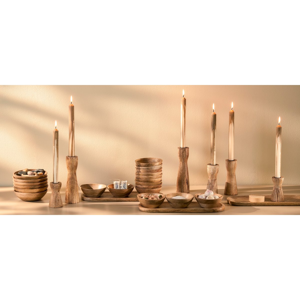 Plateau Tomar - 100% Bois de Manguier FSC - Marron Clair