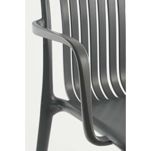 Chaise de jardin Paloma - Polypropylène - Gris