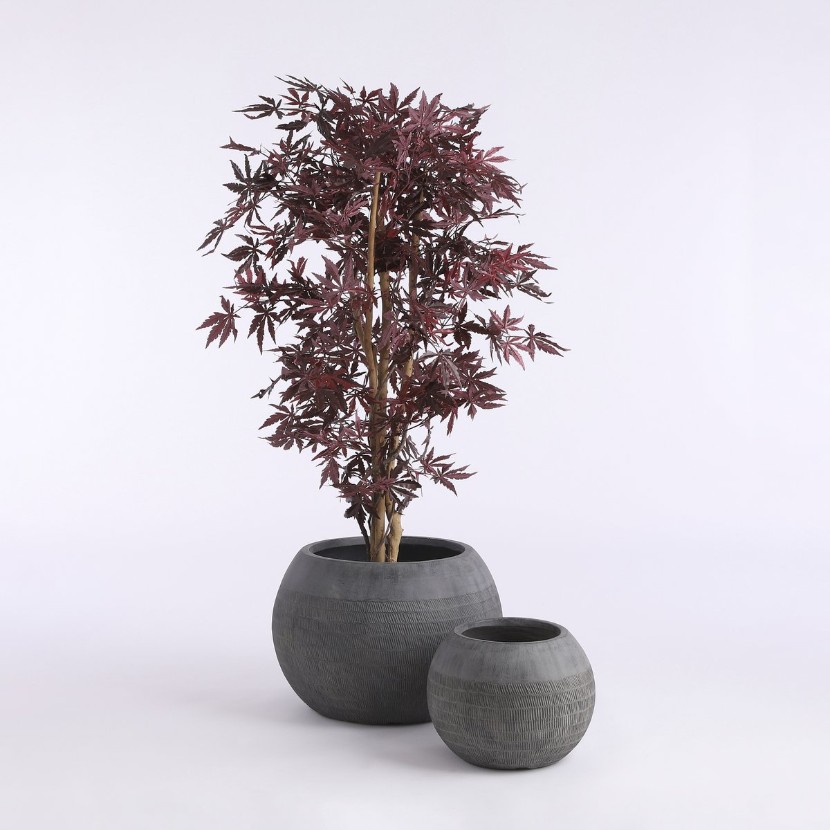 Plante d'érable artificielle - H140 x Ø80 cm - rouge