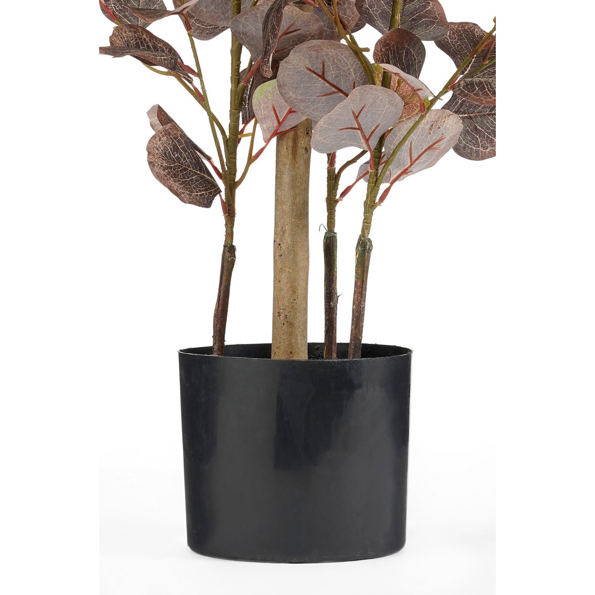 Eucalyptus Plant artificiel en pot de fleur - H150 x Ø30 cm - Bronze