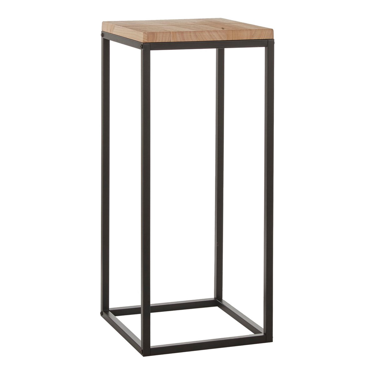 Table végétale Oskar - L35 x L35 x H81 cm - Bois, Métal - Noir