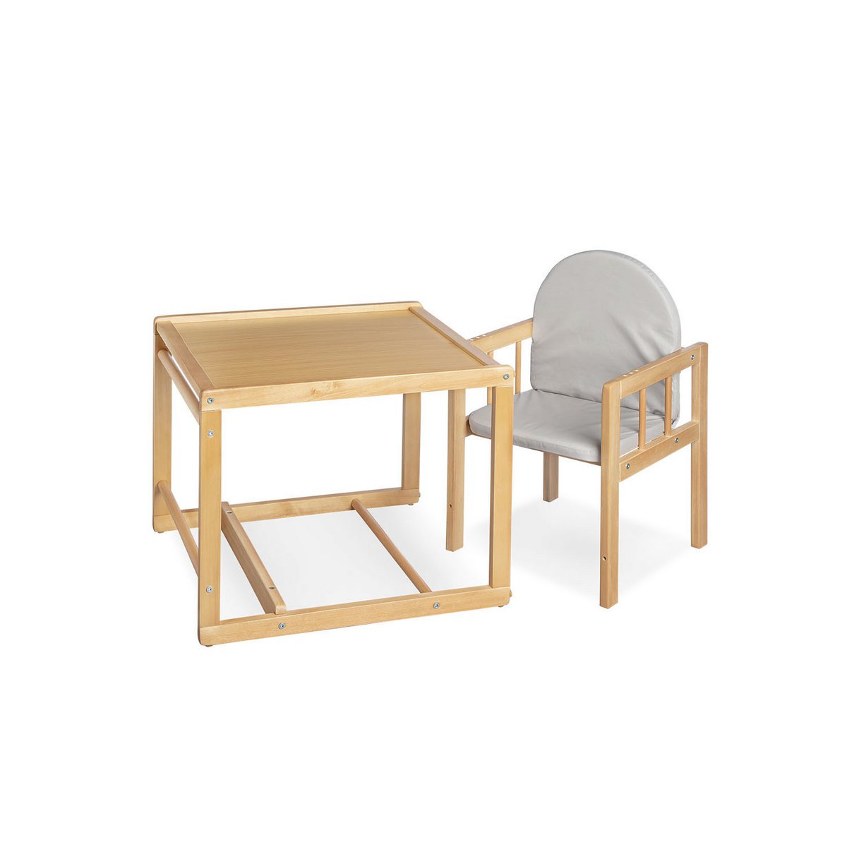 Chaise haute combinée 'Lene', laqué clair