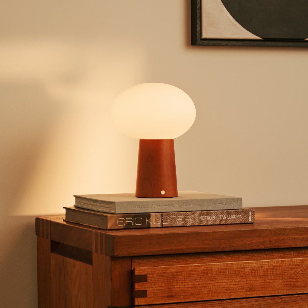Max châtaignier en bois sans fil et lampe rechargeable - conception écologique