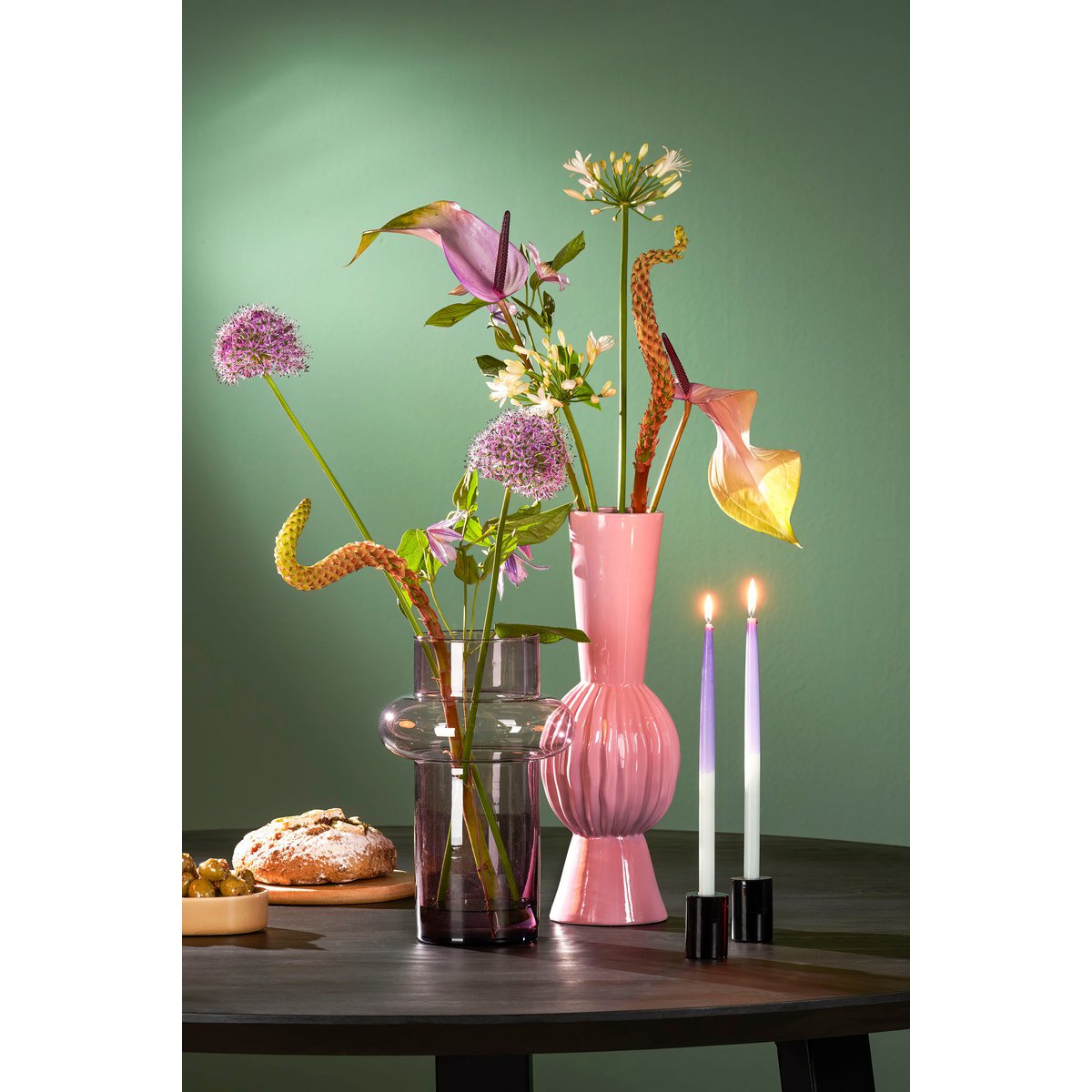 Bougie Dip Dye - Lot de 4