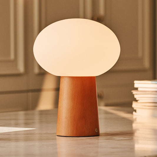 Max châtaignier en bois sans fil et lampe rechargeable - conception écologique