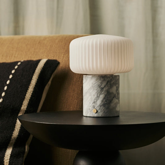 Renoir White / Bianco Statuarietto – Lampe de table rechargeable en Marbre