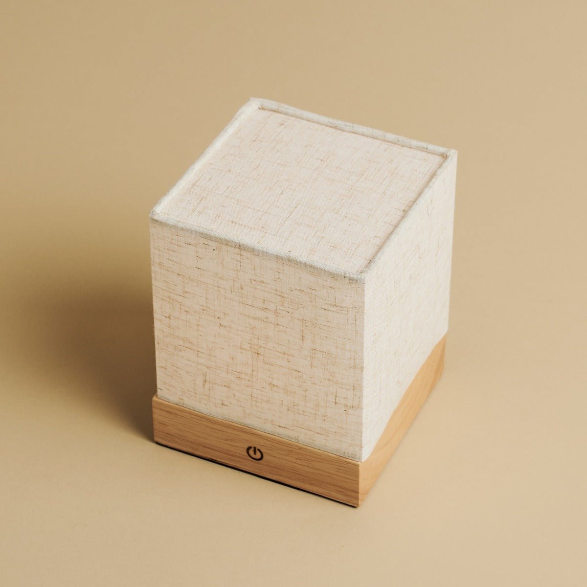 Lampe sans fil marron clair Zano avec bois et lin - Éclairage d'ambiance, lampe de table à LED avec batterie