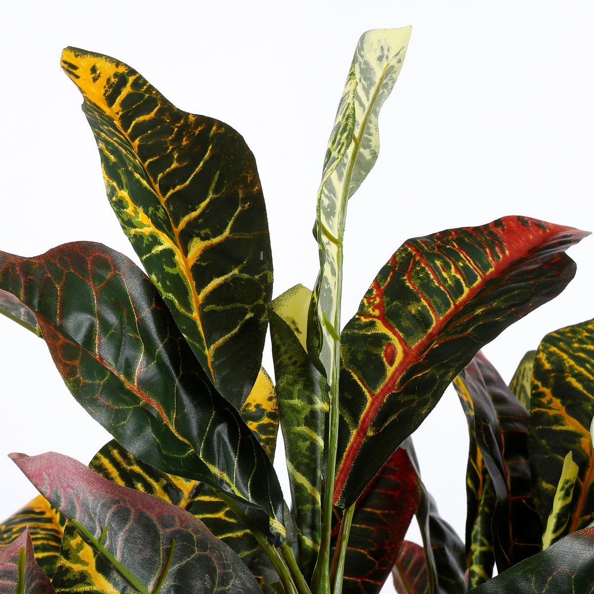 Plante Artificielle Croton en Pot de Fleur Stan - H73 x Ø40 cm - Panachée