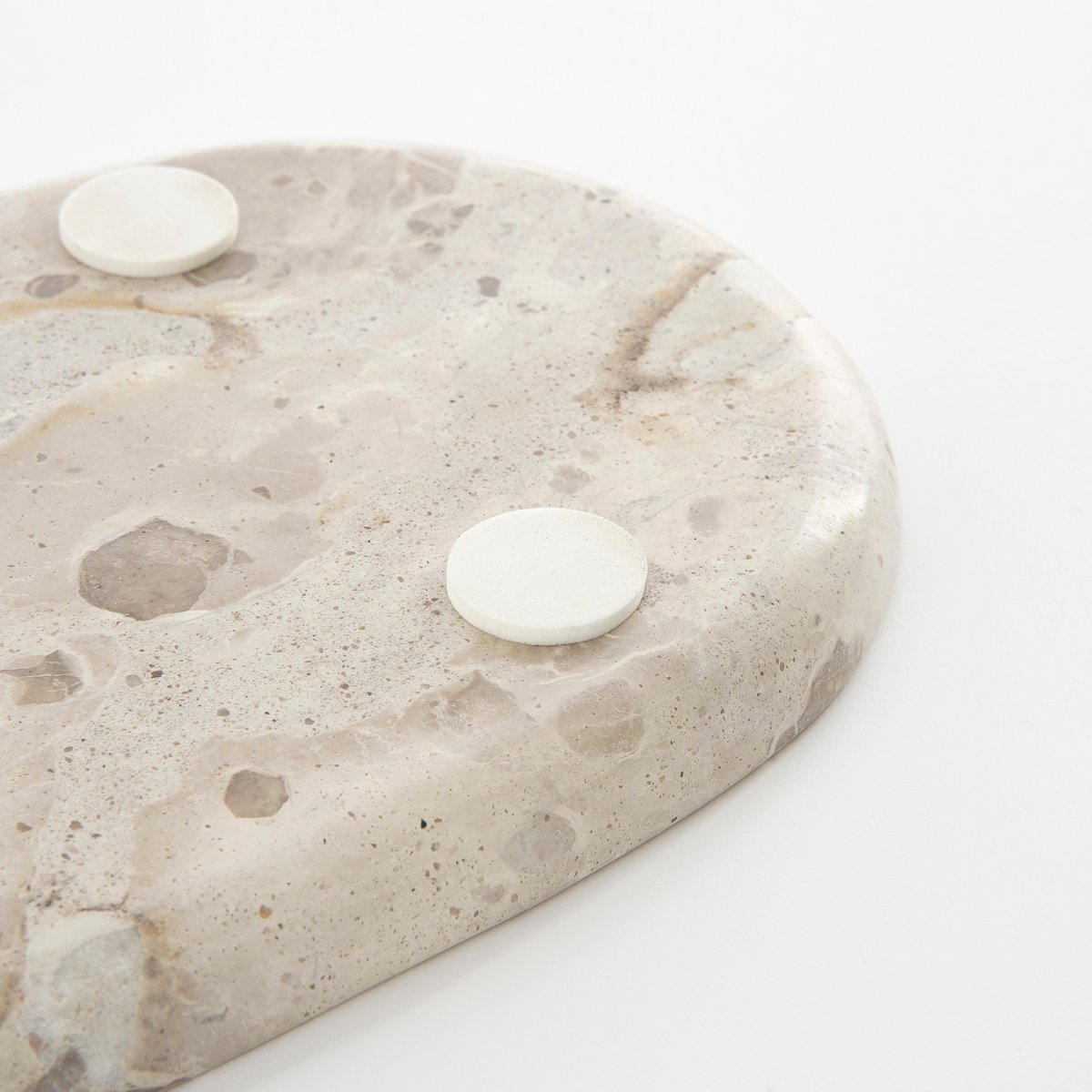 Plateau Finnos - L50 x L18 x H2 cm - Marbre - Beige