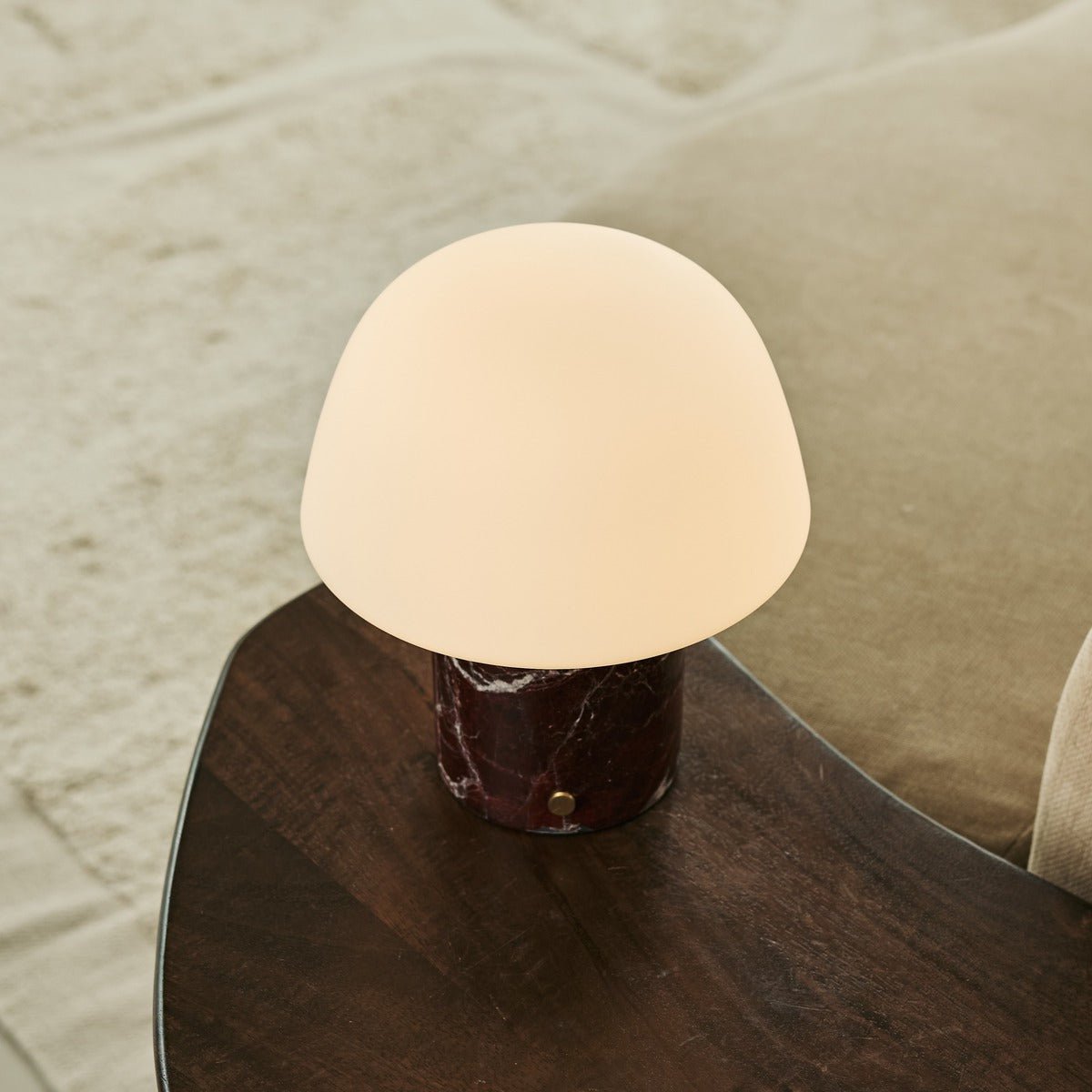 Maes Red / Rosso Levanto – Lampe de table rechargeable en Marbre