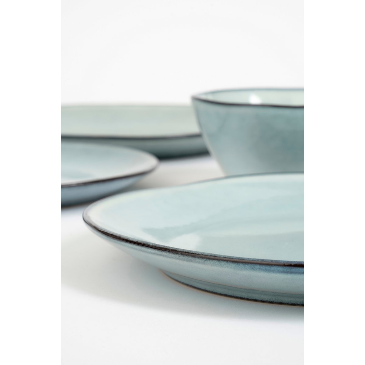 Ensemble de services Racco 4 personnes - grès - gris clair