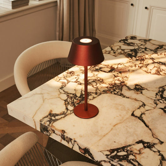 Milou Bronze - lampe de table sans câble l moderne, design et 3 modes lumineux