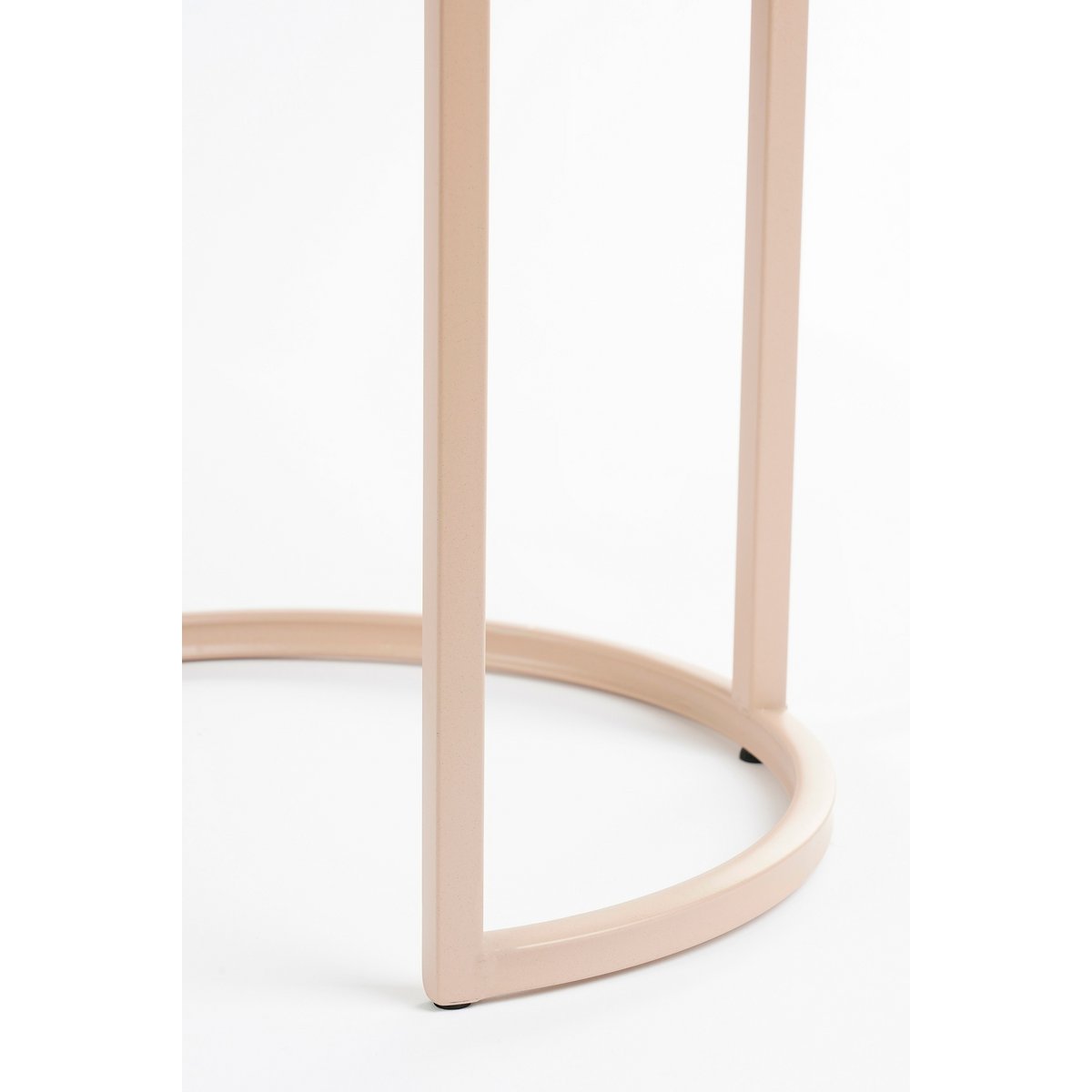 Table d'appoint Lara - Ensemble de 2 - H51 X Ø40 cm - Métal - rose clair