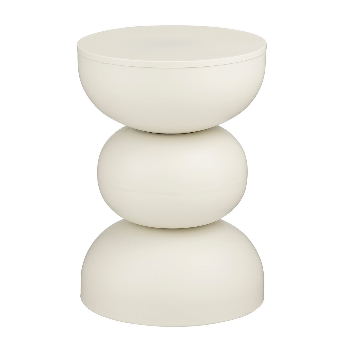 Table d'appoint Luna - H46 X Ø32 cm - Iron - Off-blanc