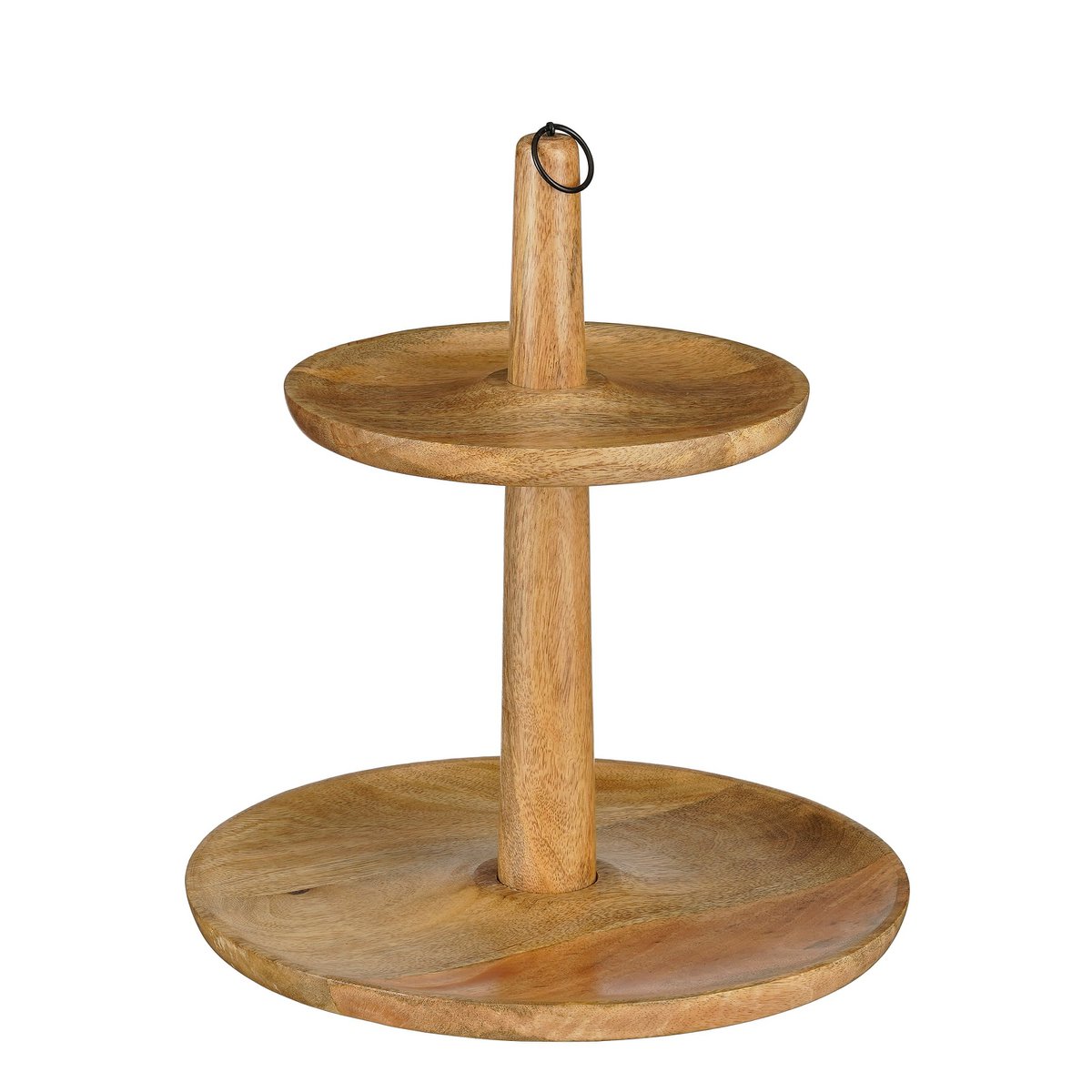 Caden Etagère - H36 X Ø33 cm - Bois de mangue recyclée - FSC 100% - brun clair