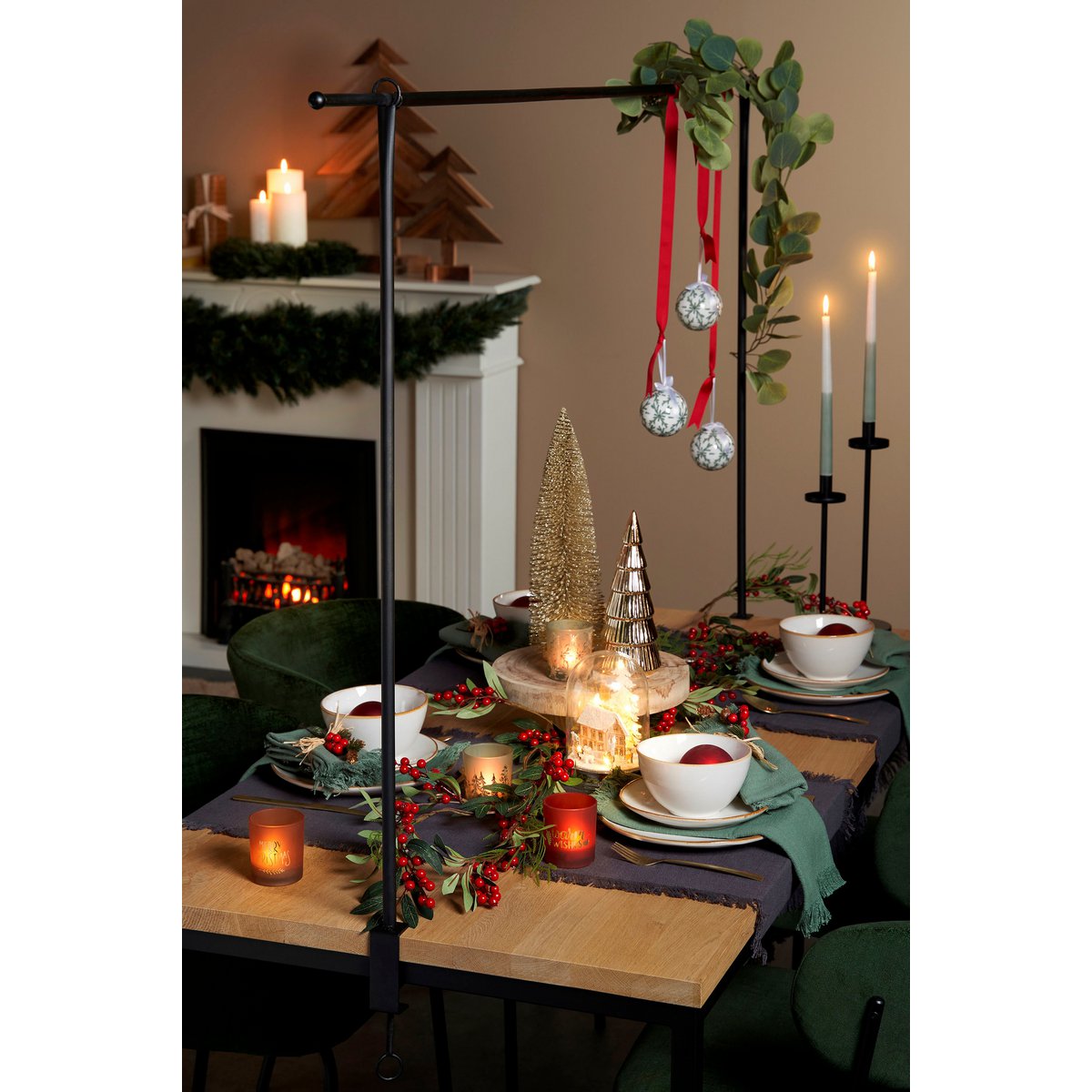 Pince de table - H110 x L223-250 cm - Métal - Noir