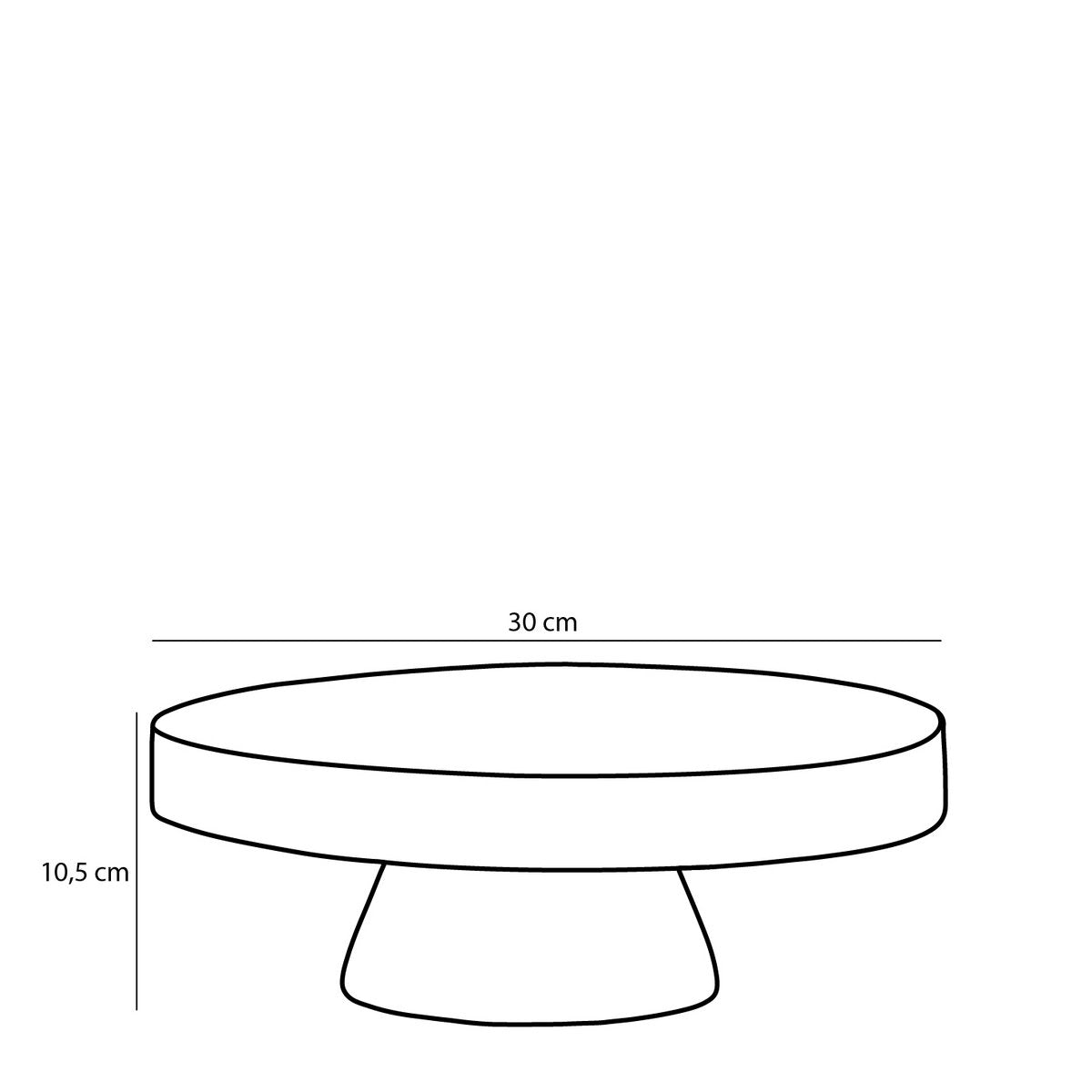 Support pour Plantes Pia / H11 x Ø30 cm - Bois - Marron clair