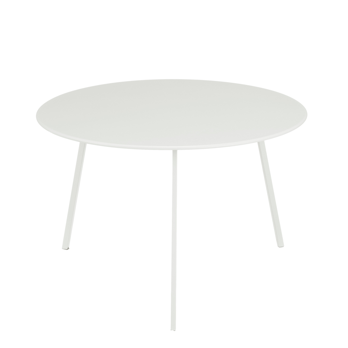 Table d'appoint Seatle pour l'extérieur - H38 x Ø58 cm - Métal - blanc