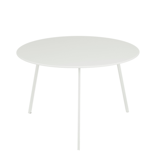 Table d'appoint Seatle pour l'extérieur - H38 x Ø58 cm - Métal - blanc