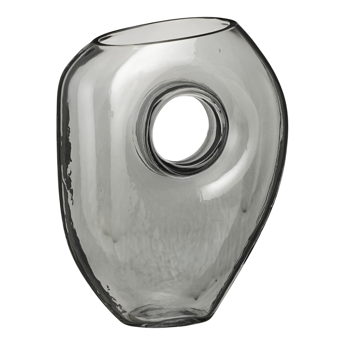 Vase Jay - L18 x L8 x H23 cm - Verre - Gris