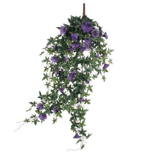 Plante Artificielle Pétunia Suspendue - L15 x l20 x H80 cm - Violet foncé