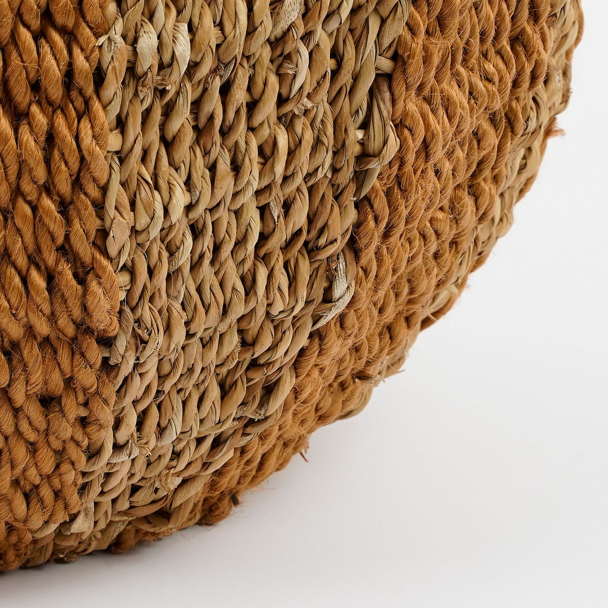 Panier de Rangement avec Couvercle Tacoma - H47 x Ø50 cm - Jute - Jaune