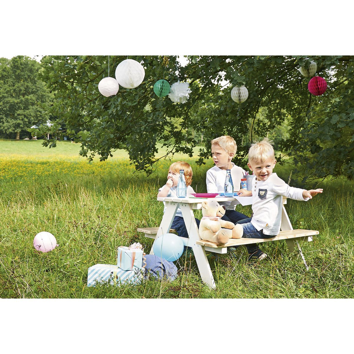 Banc de pique-nique pour enfants 'Nicki für 4', blanc