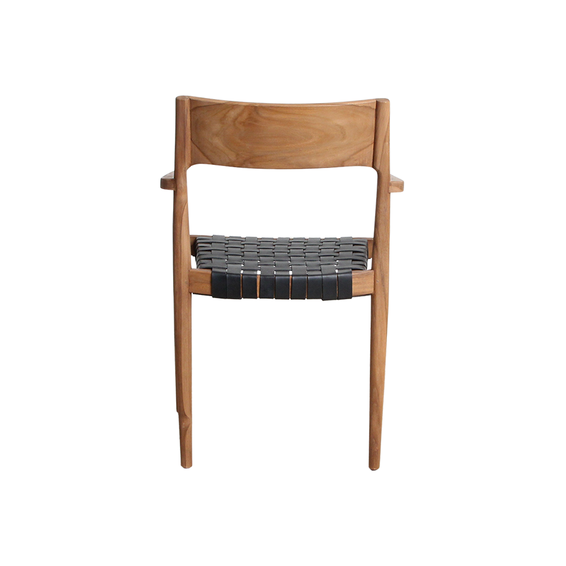Chaise de salle à manger Freya avec accoudoirs noir