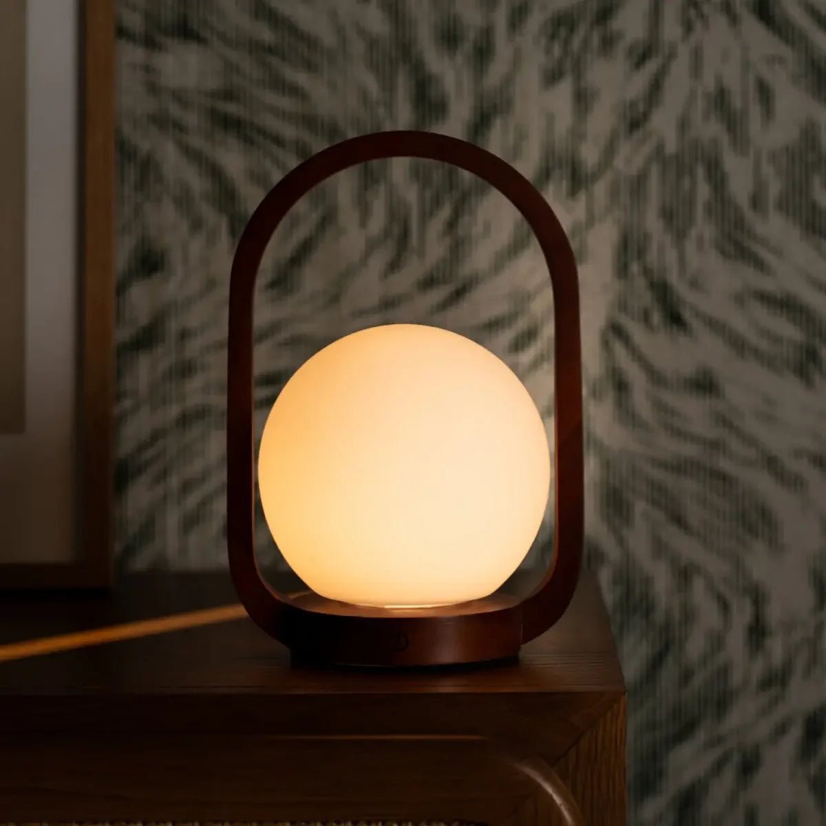 Lampe sans fil en bois marron Skye | Rechargeable et variable