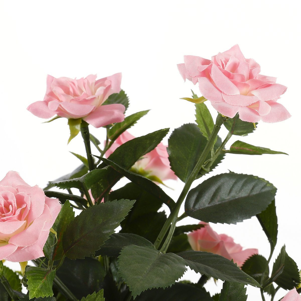 Rosier artificiel en pot de fleur Stan - H33 x Ø25 cm - Rose