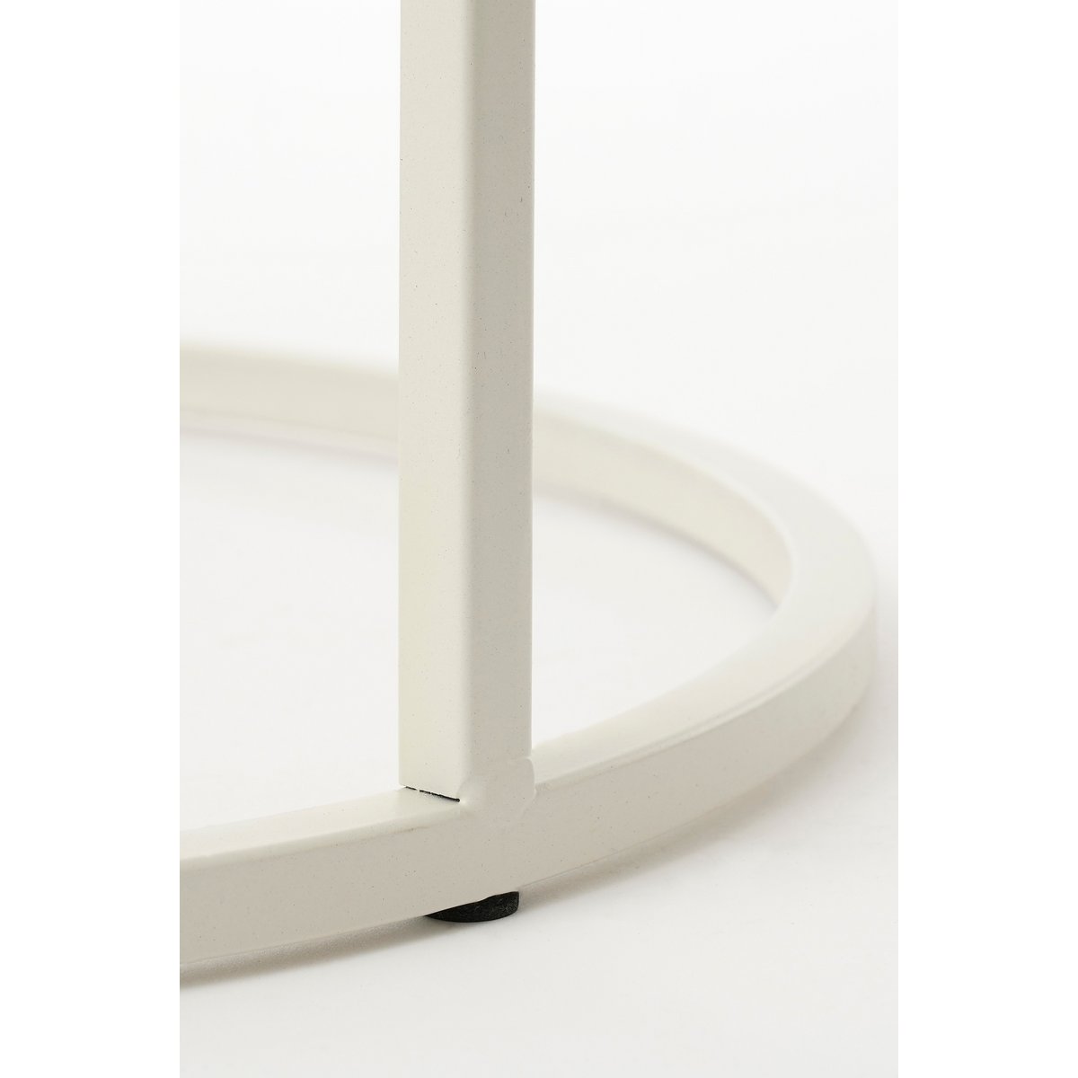 Table d'appoint quinty - Ensemble de 3 - H70 x Ø32 cm - Métal - Off-blanc